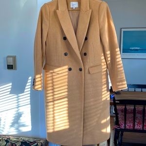 Double Breasted Wool Coat - Size Medium Petite